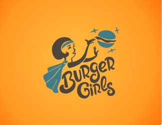 Projektowanie logo dla firm online Burger Girls